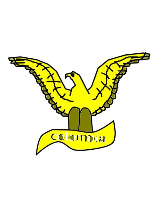 Clip Art of yellow Colombia logo