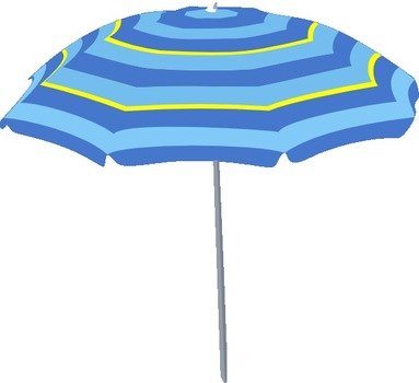 Beach Umbrella Clip Art N2