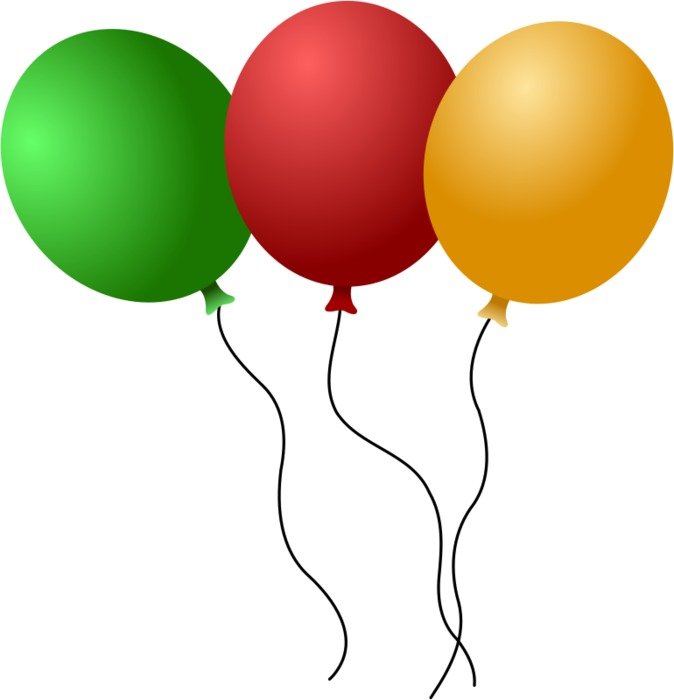 green, red and yellow balloons
