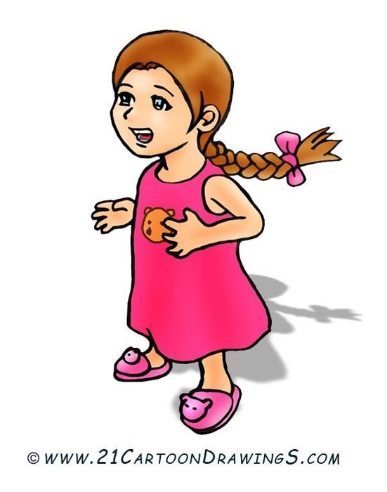 Cute Little Cartoon Girl