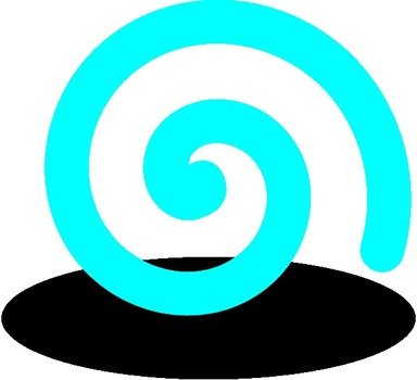 Turquoise Swirl Clip Art