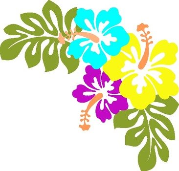 Hawaiian Flower Clip Art N3