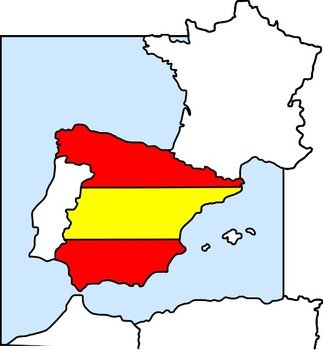 Spain Map Cartoon