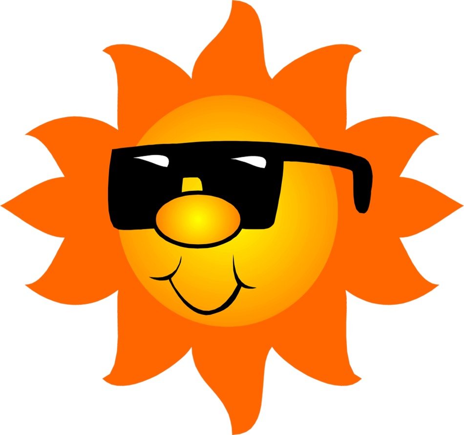picture of the sun in sunglasses