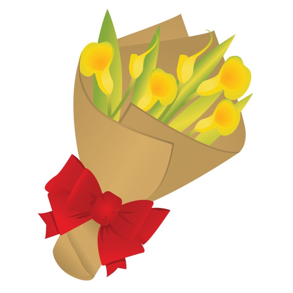 Happy Birthday yellow flower drawing