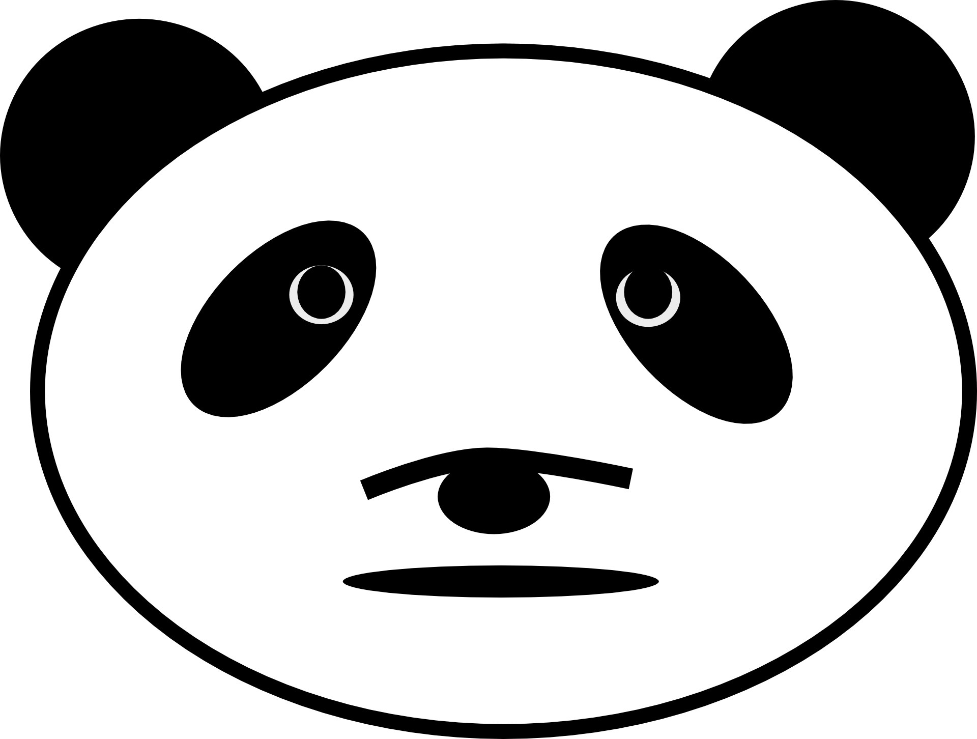 Painted panda face free image download