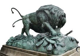 stone statue of a lion in paris
