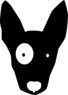 black dog head image