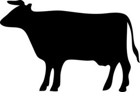 Cow Silhouette Black drawing