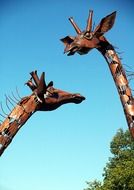 sculptures of giraffes as a work of art
