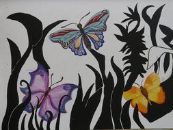 colorful Butterflies, Painting
