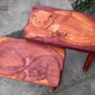 attractive Wood Sculpture dog and cat