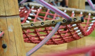 red hammock in the playground