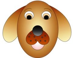 graphic drawing of a dog
