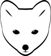 drawing of an arctic fox