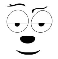 cartoon dog face drawing