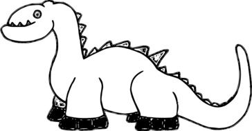 dinosaur drawing on a white background