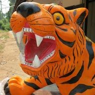 figure of a bright orange tiger