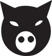 Clipart,picture of black ninja pig