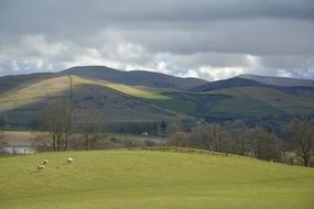 countryside panorama in Scotland