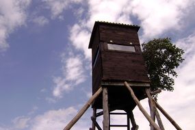 hunter's wooden cabin