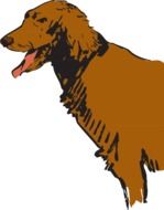 clipart of Profile of brown dog