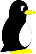 drawing profile of penguin