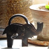 metal elephant like a lock