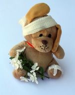 wounded teddy bear