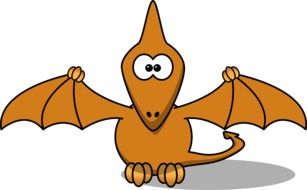 graphic image of brown pterodactyl