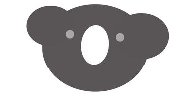 gray koala as a logo