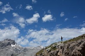 the top of the mountains against the sky