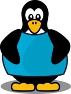 Beautiful cartoon penguin clipart