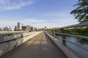 free Bridge across Lady Bird Lake at summer, usa, texas, Austin