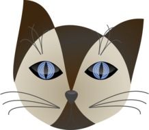 Brown Cat Hypnotizing as a drawing
