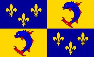 dolphins and fleur-de-lis, Coat Of Arms