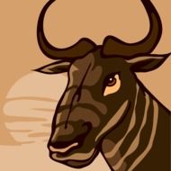 drawing of an antelope gnu