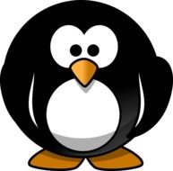 penguin on white background