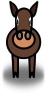 painted brown round donkey