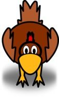 painted brown chicken