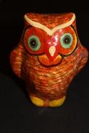 Owl Colorful wooden figure