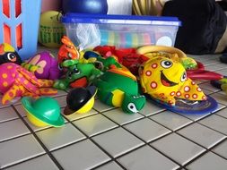 children toys on the floor