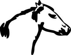 Horse Head Face drawing