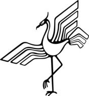 graphic image of a stork