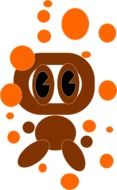 abstract brown monkey drawing