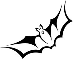 graphic image of a bat in flight