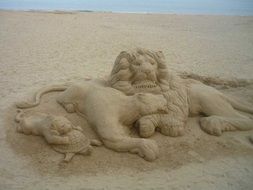 Sand Sculpture lions