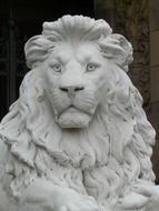 sculpture of a lion of plaster