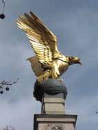 golden eagle figure on Royal Air Force Memorial, uk, London