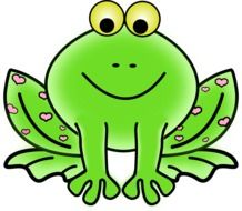 Green Frog cartoon as a drawing